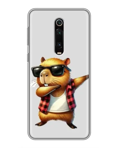 Чехол для Xiaomi Mi 9T с картинкой «Капибара рэпер даб»
