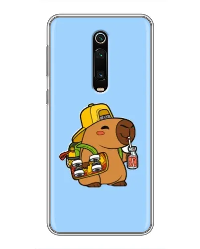 Чехол для Xiaomi Mi 9T с картинкой «Капибара на скейте»