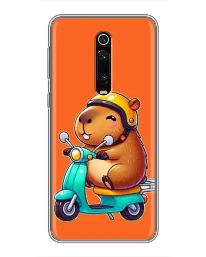 Чехол для Xiaomi Mi 9T с картинкой «Капибара на скутере»