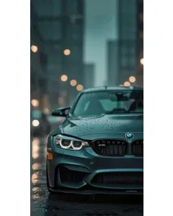 Чехол для Xiaomi с картинкой «BMW в огнях города»