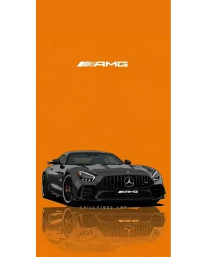 Чехол для Xiaomi с картинкой «Оранжевый Mercedes AMG»