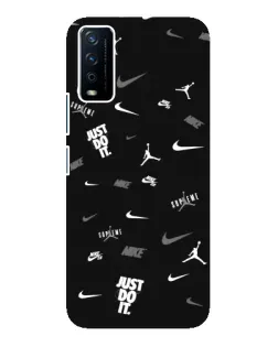 Чохол для Vivo Y12s з картинкою «Nike Black Pattern» Чохол для Vivo Y12s з картинкою «Nike Black Pattern»