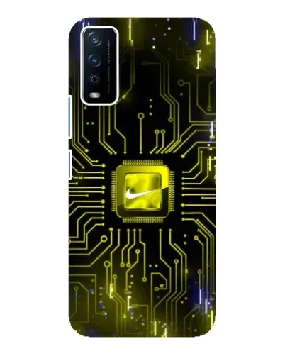Чохол для Vivo Y12s з картинкою «Nike — золота іскра»