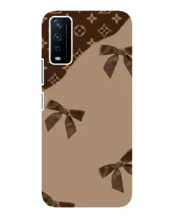 Чехол для Vivo Y12s с картинкой «LV — кофейный атлас»