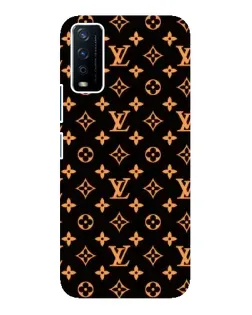 Чехол для Vivo Y12s с картинкой «Золотая монограмма LV»