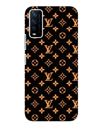 Чохол для Vivo Y12s з картинкою «Золота монограма LV»