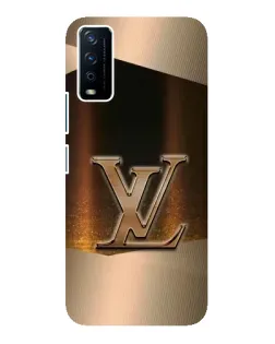 Чехол для Vivo Y12s с картинкой «LV — золотое сияние»