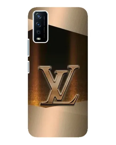 Чохол для Vivo Y12s з картинкою «LV — золоте сяйво»