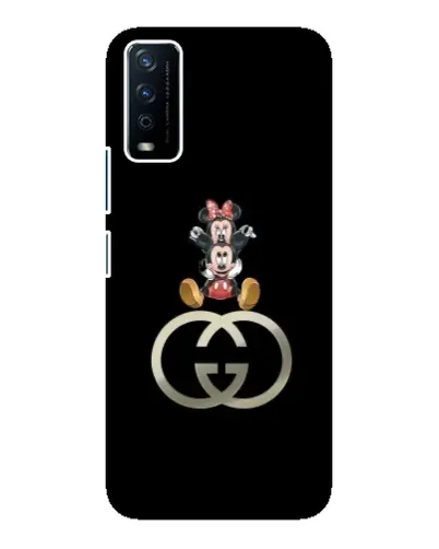 Чехол для Vivo Y12s с картинкой «Минни Маус на лого»