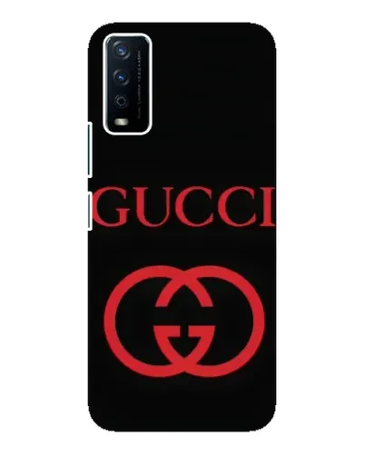 Чехол для Vivo Y12s с картинкой «Gucci — красный логотип»