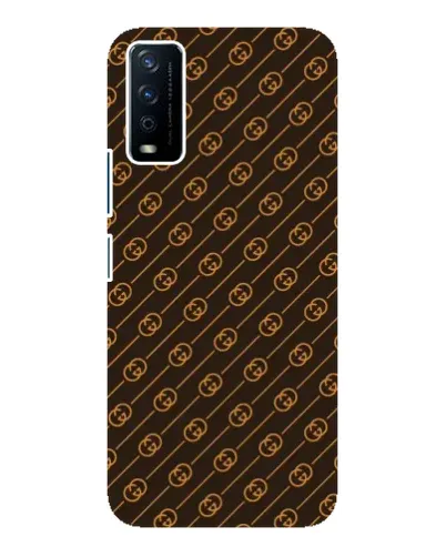 Чехол для Vivo Y12s с картинкой «Gucci — золотые диагонали»