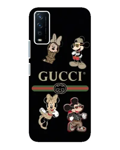 Чехол для Vivo Y12s с картинкой «Gucci — герои Disney и монограмма» Чехол для Vivo Y12s с картинкой «Gucci — герои Disney и монограмма»