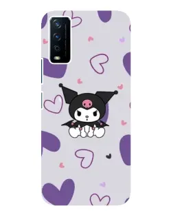 Чохол для Vivo Y12s з картинкою «Kuromi та лавандові серця»