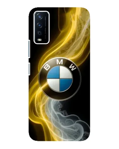 Чохол для Vivo Y12s з картинкою «Золотистий дим BMW»