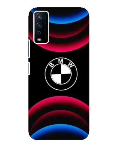 Чохол для Vivo Y12s з картинкою «Логотип BMW та неонові дуги»