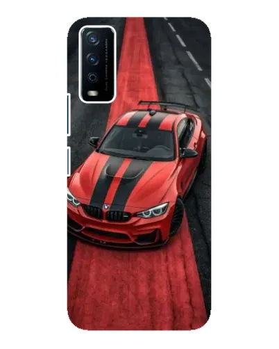 Чохол для Vivo Y12s з картинкою «BMW на червоній доріжці»