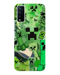 Чохол для Vivo Y12s з картинкою «Кріпери Minecraft»