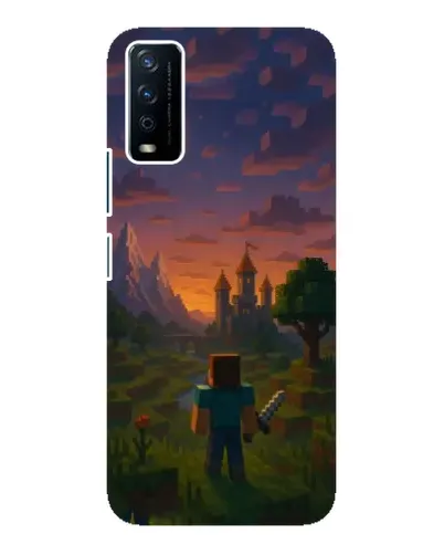 Чохол для Vivo Y12s з картинкою «Стів біля вежі» Чохол для Vivo Y12s з картинкою «Стів біля вежі»