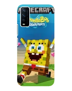 Чохол для Vivo Y12s з картинкою «Губка Боб Minecraft» Чохол для Vivo Y12s з картинкою «Губка Боб Minecraft»