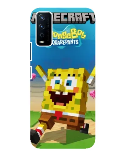 Чохол для Vivo Y12s з картинкою «Губка Боб Minecraft» Чохол для Vivo Y12s з картинкою «Губка Боб Minecraft»