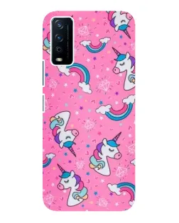 Чохол для Vivo Y12s з картинкою «Unicorn паттерн рожевий»