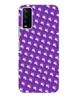 Чохол для Vivo Y12s з картинкою «Єдинороги на фіолетовому»