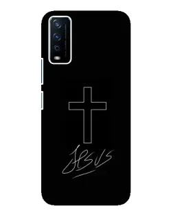 Чехол для Vivo Y12s с картинкой «Графический крест Jesus»