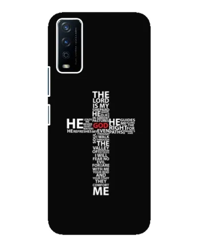 Чехол для Vivo Y12s с картинкой «Текстовый крест» Чехол для Vivo Y12s с картинкой «Текстовый крест»