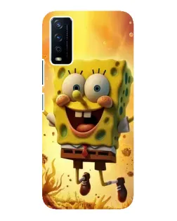 Чохол для Vivo Y12s з картинкою «Губка Боб стрибає»