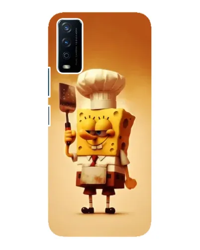 Чохол для Vivo Y12s з картинкою «Губка Боб кухар»