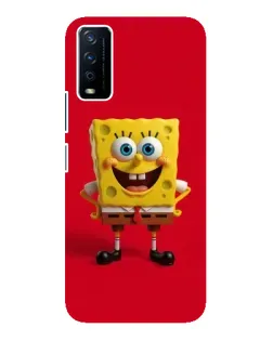 Чохол для Vivo Y12s з картинкою «Спанч Боб на червоному»