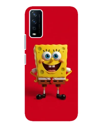 Чохол для Vivo Y12s з картинкою «Спанч Боб на червоному»