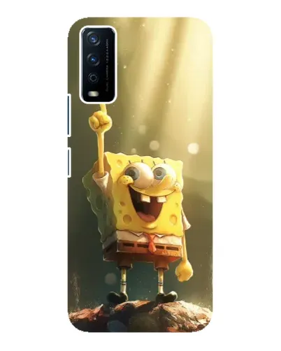Чохол для Vivo Y12s з картинкою «Сяючий Спанч Боб»