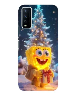 Чохол для Vivo Y12s з картинкою «Різдвяний Спанч Боб»