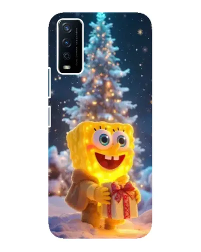 Чохол для Vivo Y12s з картинкою «Різдвяний Спанч Боб»