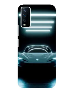 Чохол для Vivo Y12s з картинкою «Tesla в неоні» Чохол для Vivo Y12s з картинкою «Tesla в неоні»