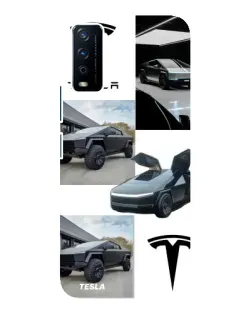 Чохол для Vivo Y12s з картинкою «Колаж Cybertruck Tesla» Чохол для Vivo Y12s з картинкою «Колаж Cybertruck Tesla»