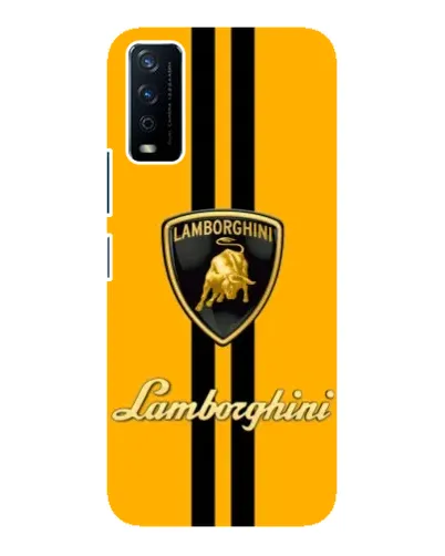 Чохол для Vivo Y12s з картинкою «Lamborghini Stripe жовтий»