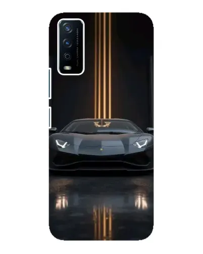 Чохол для Vivo Y12s з картинкою «Lamborghini золоті лінії»