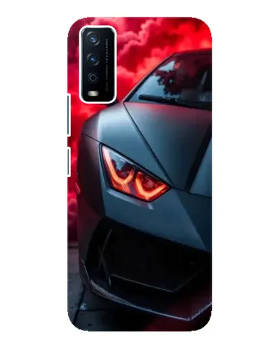 Чохол для Vivo Y12s з картинкою «Lamborghini червоне сяйво»