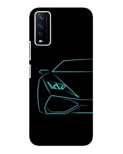 Чохол для Vivo Y12s з картинкою «Блакитний силует Lamborghini» Чохол для Vivo Y12s з картинкою «Блакитний силует Lamborghini»