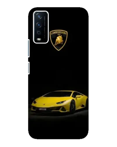 Чохол для Vivo Y12s з картинкою «Lamborghini жовтий акцент»
