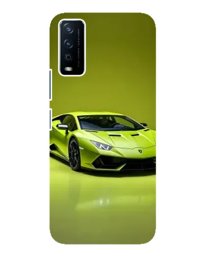 Чохол для Vivo Y12s з картинкою «Салатовий Lamborghini Huracan»