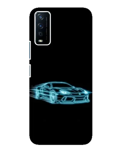 Чохол для Vivo Y12s з картинкою «Неоновий контур Lamborghini»