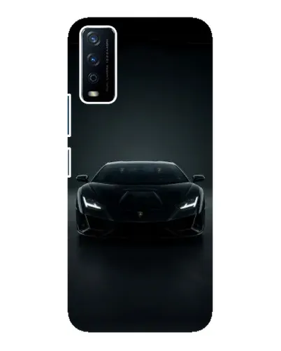 Чохол для Vivo Y12s з картинкою «Чорний Lamborghini Aventador»