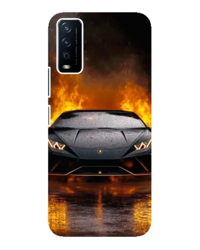 Чохол для Vivo Y12s з картинкою «Lamborghini у вогні»