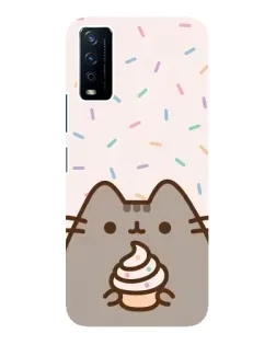 Чохол для Vivo Y12s з картинкою «Пушин з кексом»