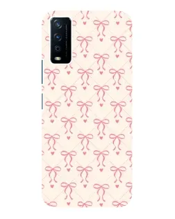 Чохол для Vivo Y12s з картинкою «Рожеві бантики Coquette»