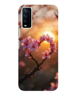 Чохол для Vivo Y12s з картинкою «Рожевий цвіт сердечко на тлі заходу» Чохол для Vivo Y12s з картинкою «Рожевий цвіт сердечко на тлі заходу»