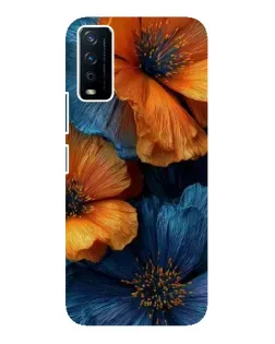 Чохол для Vivo Y12s з картинкою «Яскрава синьо-помаранчева флора» Чохол для Vivo Y12s з картинкою «Яскрава синьо-помаранчева флора»